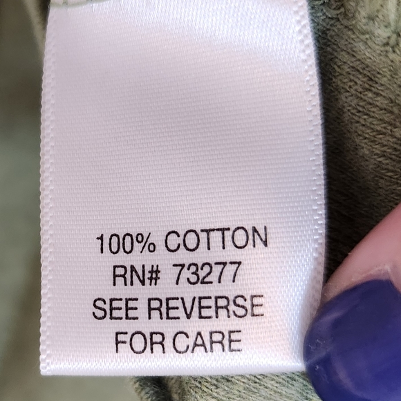 Sonoma Green Long Sleeve Crewneck Cotton T-shirt Size Medium - Picture 3 of 4